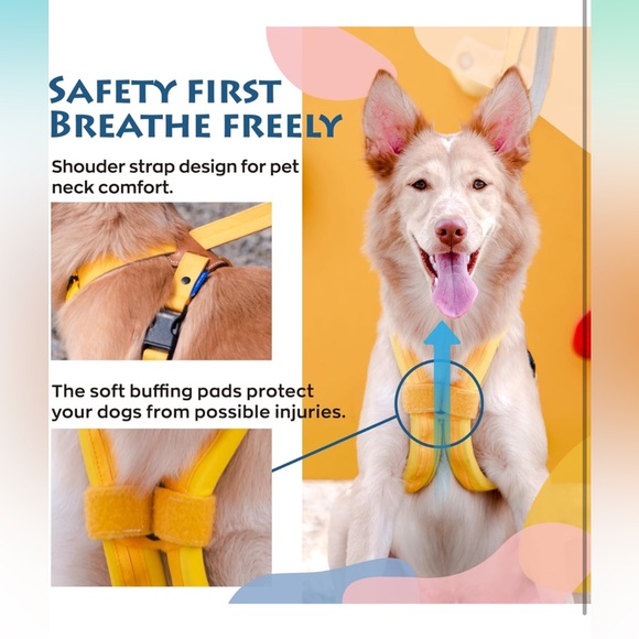 No Pull Dog Harness Adjustable Lightweight, No Choke, Leather, Heavy Duty - Picture 9 of 13